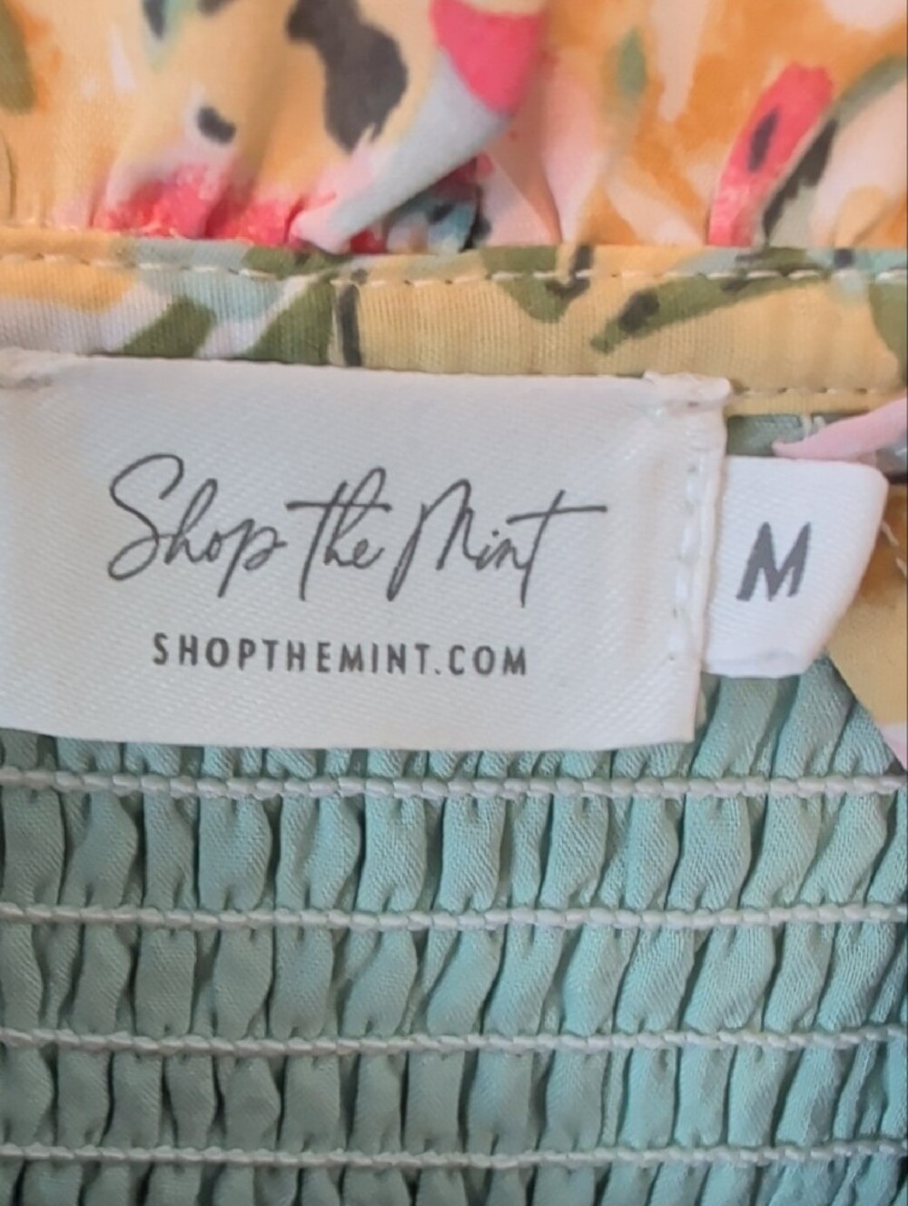 Salt & Sea Floral Smocked Ruffle Sleeve Blouse - Pastel Multicolor - Picture 2 of 3